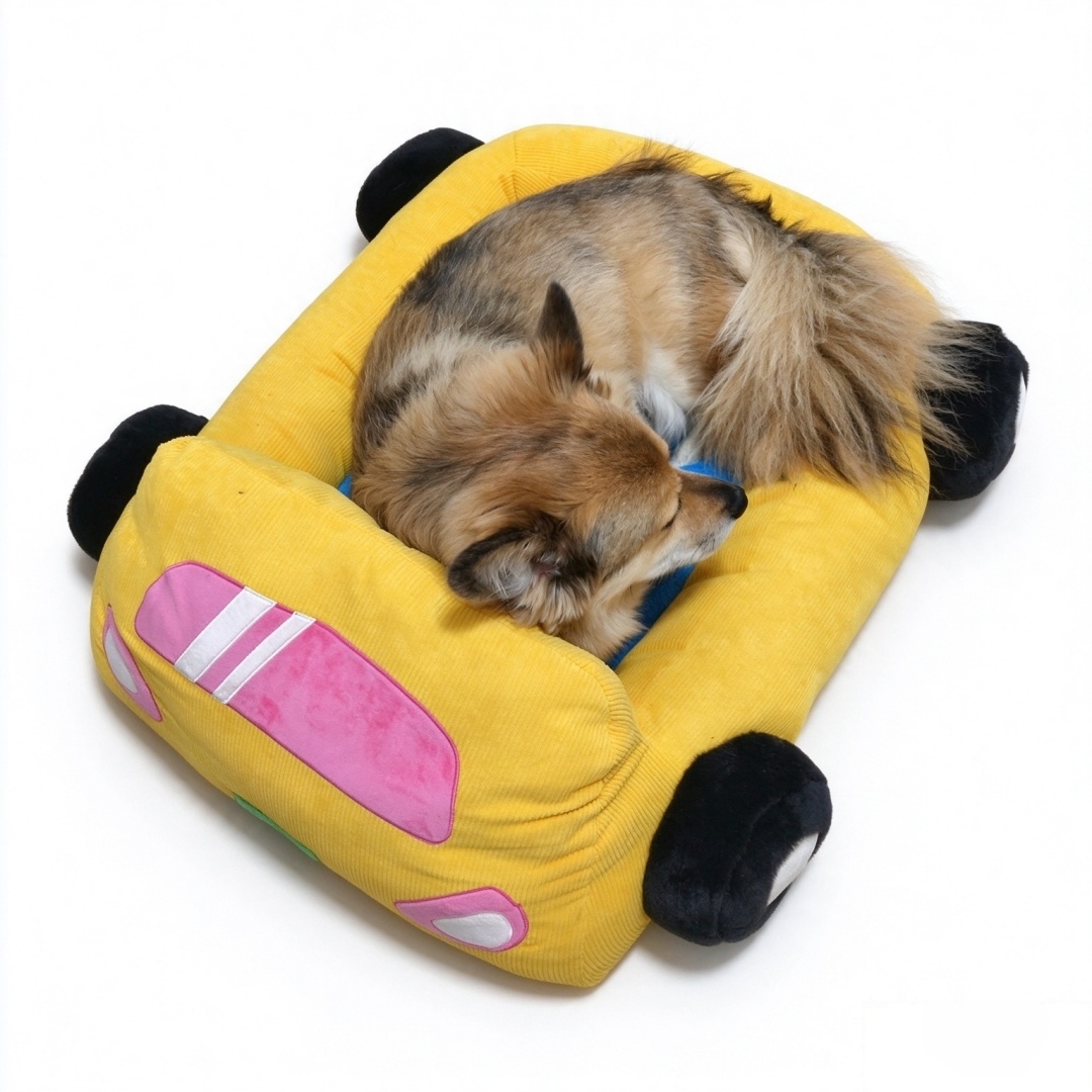 Car plush pet bed soft custom wholesale dog stuffed bed