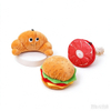 Dog Party Food Design Hamburger Soft Plush Squeaky Chewy Toys