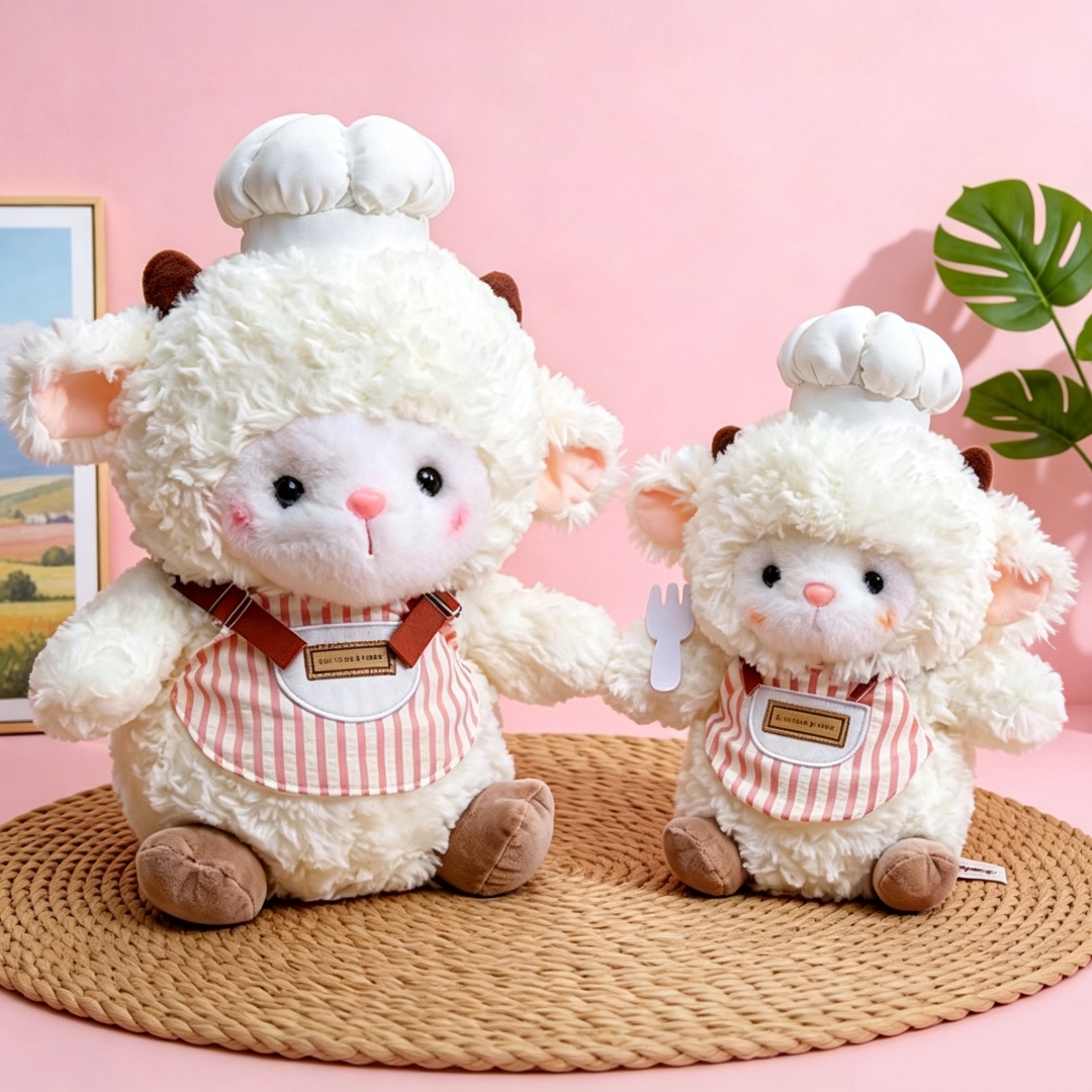 Cute Chef Animal Plush Dolls Soft Stuffed Toys for Kids Gifts