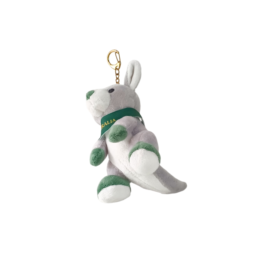 Kangaroo Grey Backpack Grey Soft Keychain Plush Wholesale Animal Toys