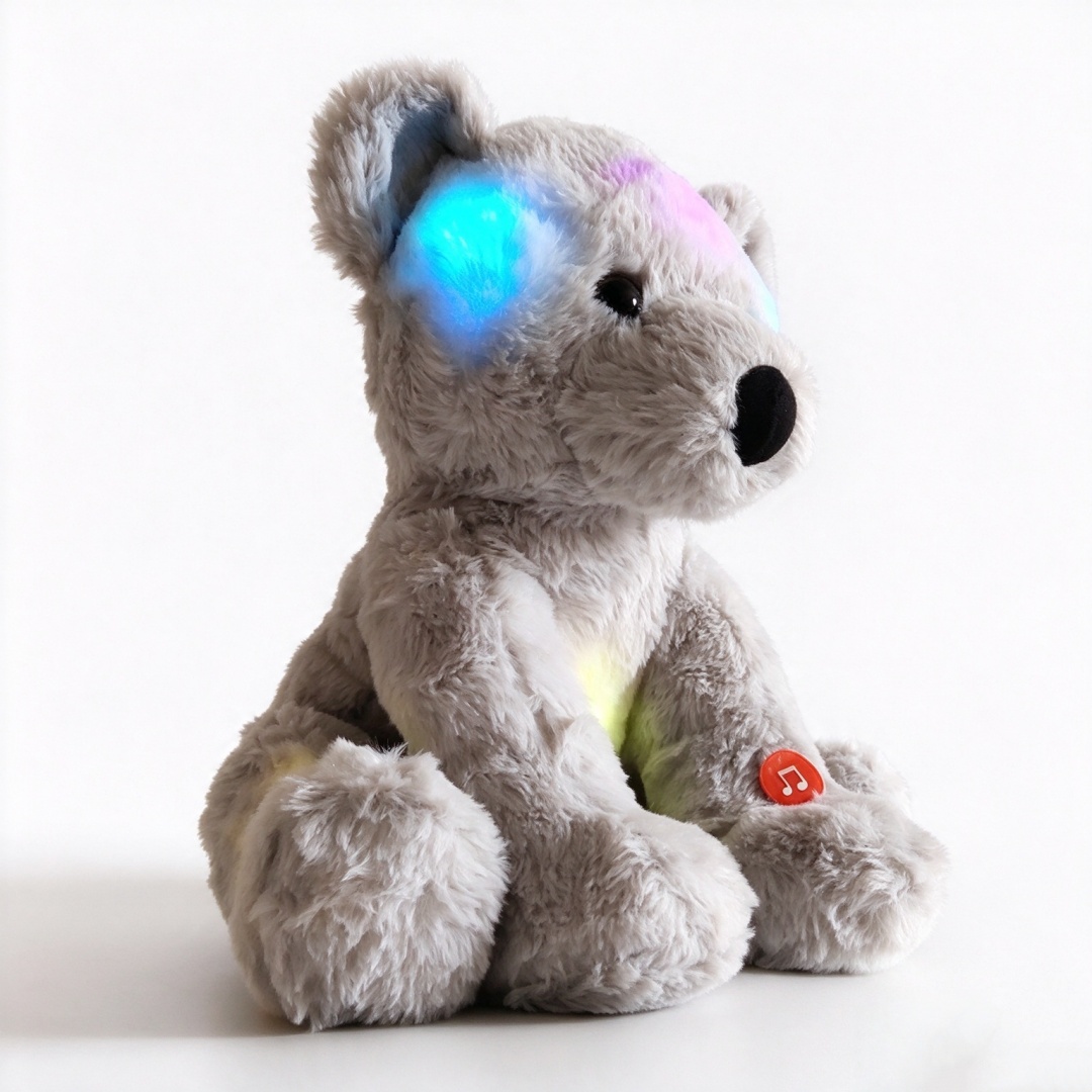Glow teddy Bear LED Stuffed Animals Soft Plush music Toy Gift for Kids