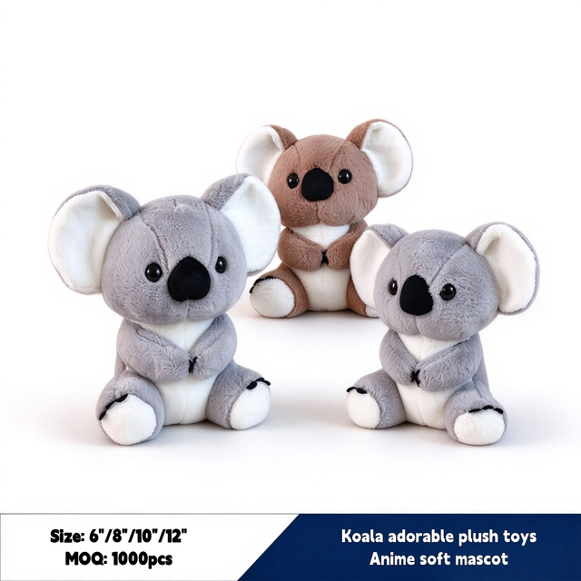 Soft Adorable Koala Plush Stuffed Animal Custom Mascot CE Kids Toys
