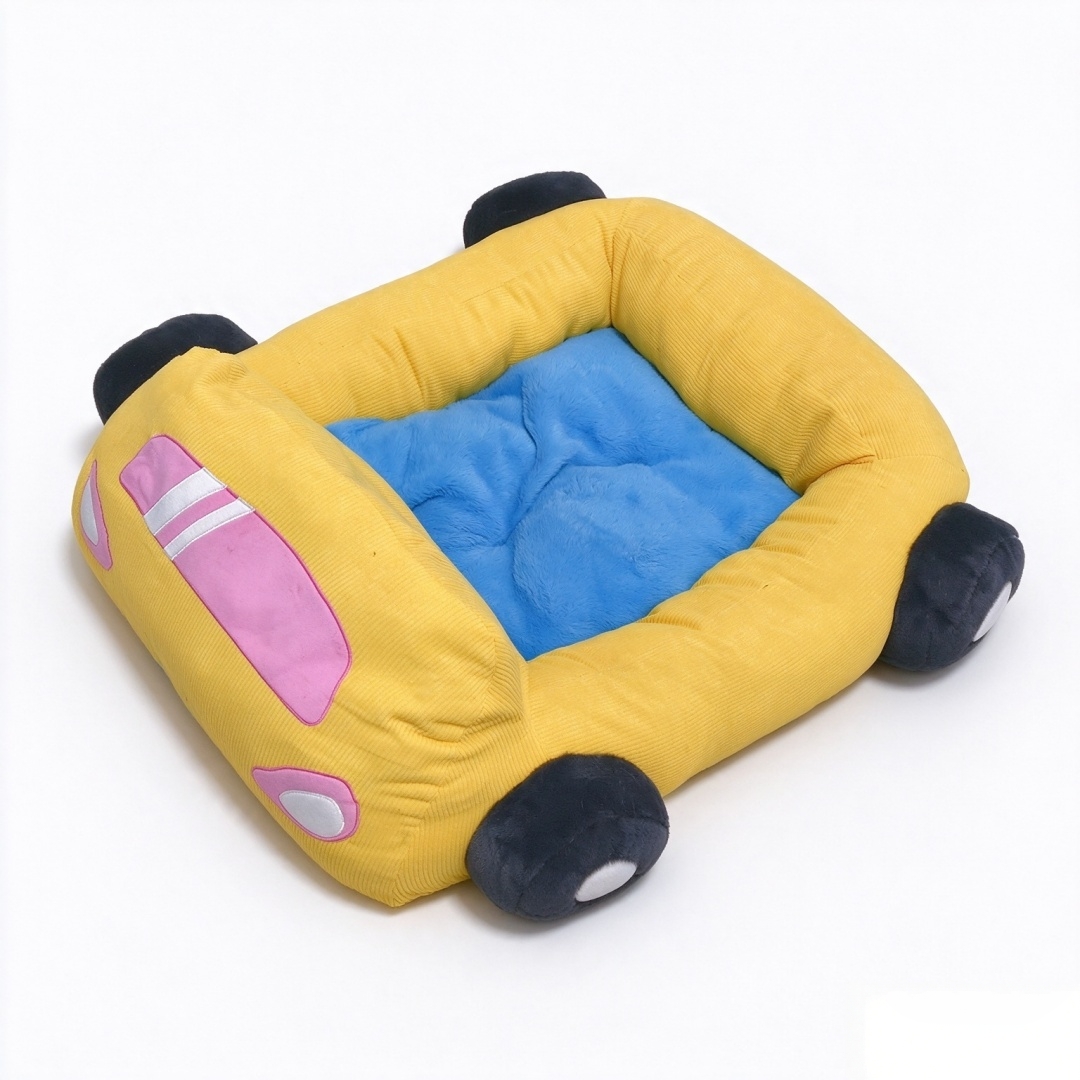 Car plush pet bed soft custom wholesale dog stuffed bed