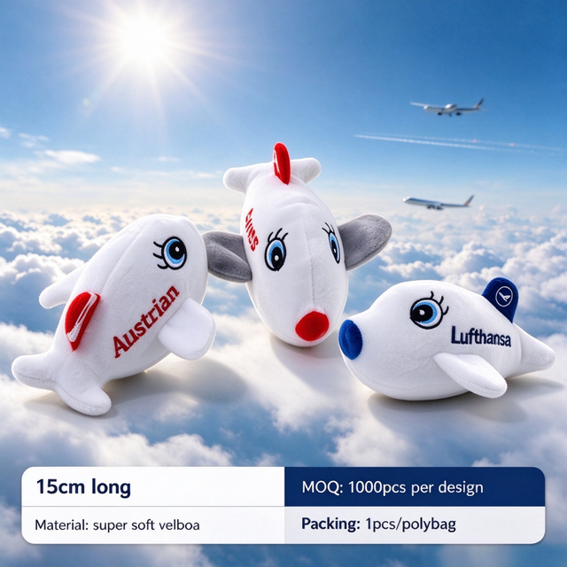 Lufthansa Austrian Swiss Airlines 5inches Mini Soft Plush Gift Give Away Toys