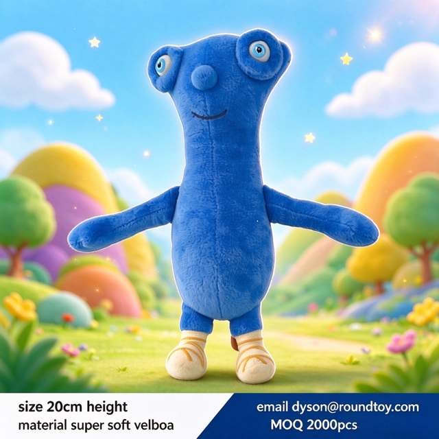 Blue Custom Cartoon Tv Doll Plush Soft Wholesale Stuffed Gift Kids Toys
