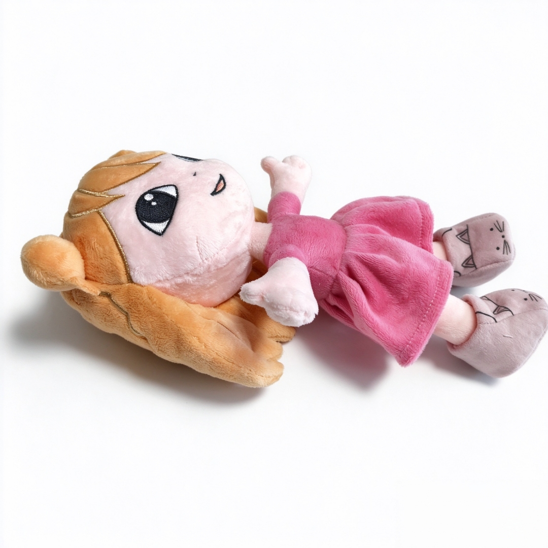 My little pink girl first plush gift mascot factory wholesale OEM soft custom stuffed fairy doll toy