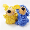 Yellow Blue Dog Mop Plush Soft Chewy Squeaky Custom Pet Toys