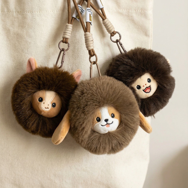 High Quality Wholesale Plush Soft Cartoon Alpaca Custom Toy Keychain