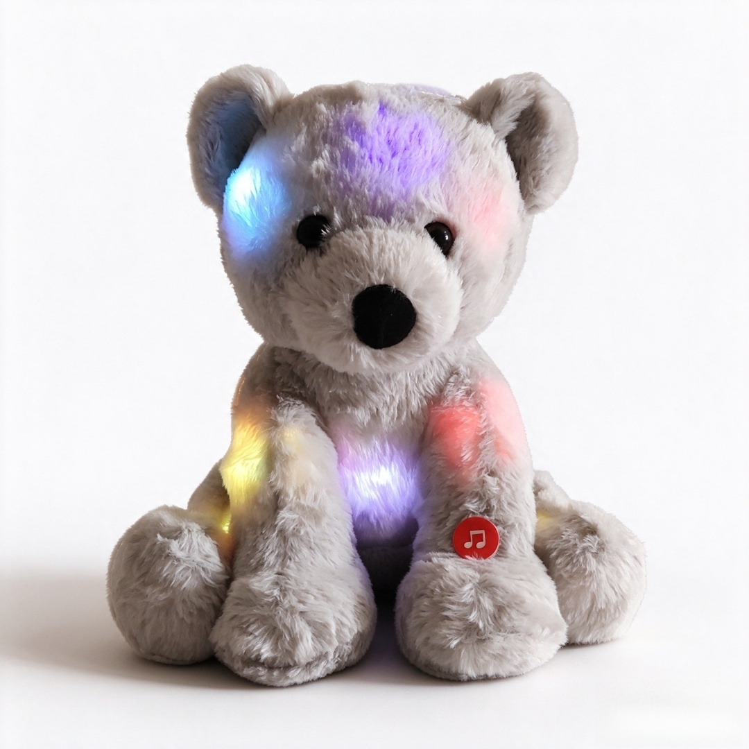 Glow teddy Bear LED Stuffed Animals Soft Plush music Toy Gift for Kids