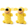 Yellow Blue Dog Mop Plush Soft Chewy Squeaky Custom Pet Toys