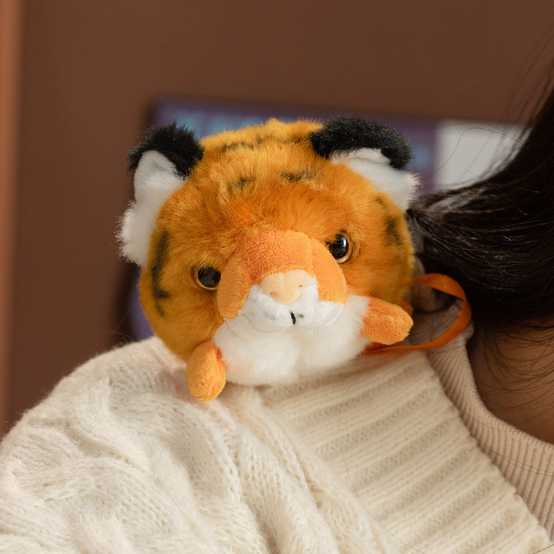 Custom Shoulder Magnet Plush Toy Stuffed Animal Tiger Soft Doll