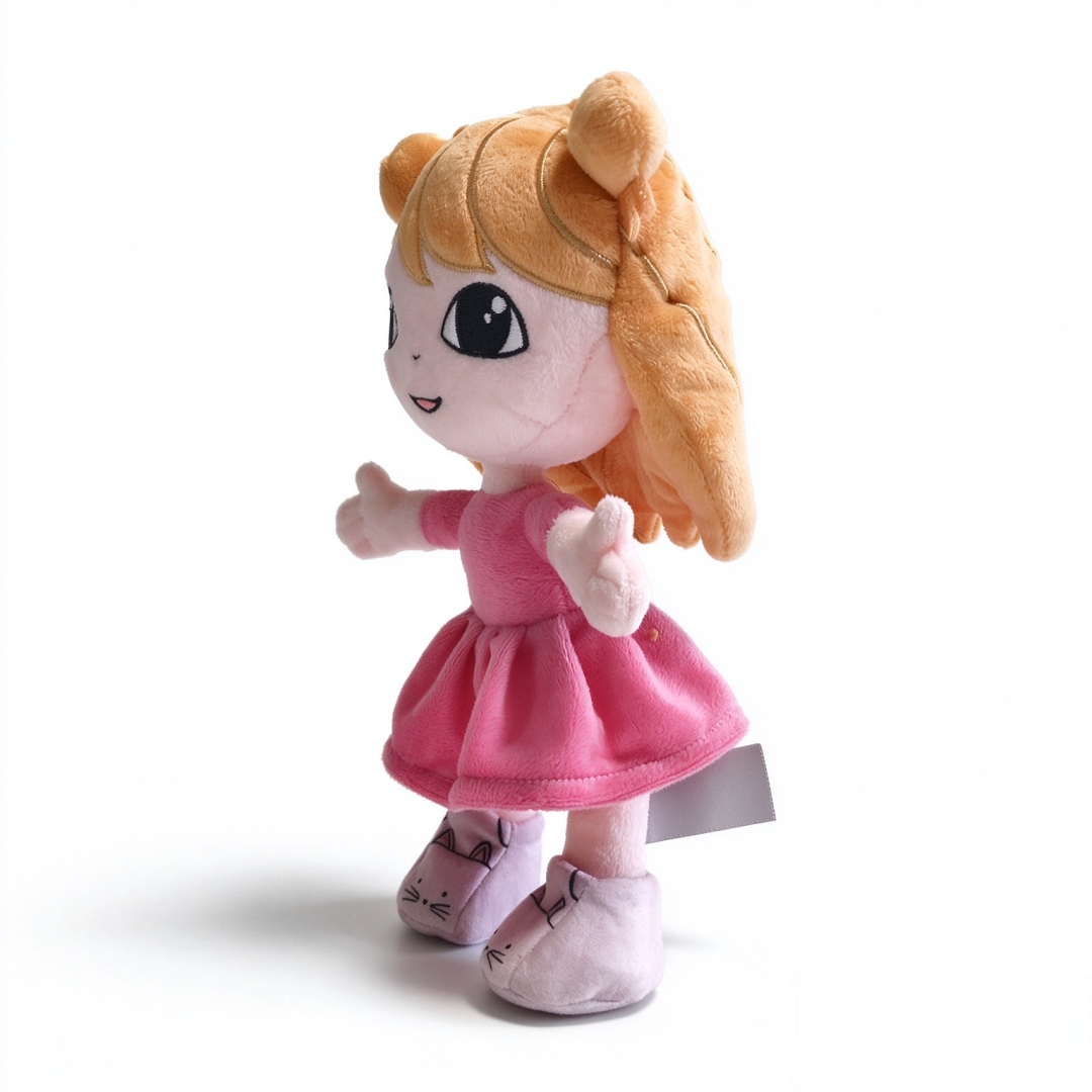 My little pink girl first plush gift mascot factory wholesale OEM soft custom stuffed fairy doll toy