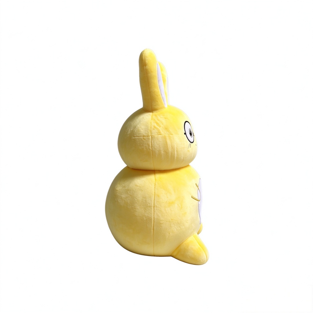 Yellow Spandex Soft Strechable Rabbit Stuffed Animal Custom Gift Toy
