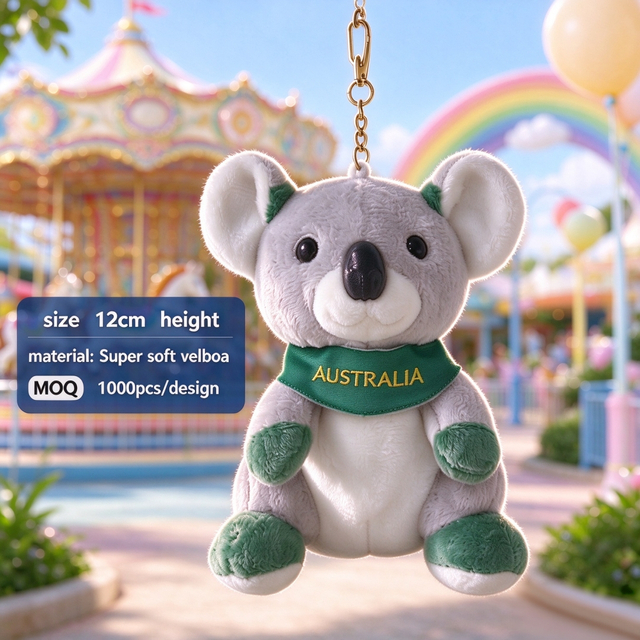 Koala Grey Soft Plush Animal Mascot Doll Wholesale Keychain Factory Gift Toys