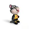 Grey Soft Smiling Wolf Plush Gifts Wholesale Mascot Animal Toys