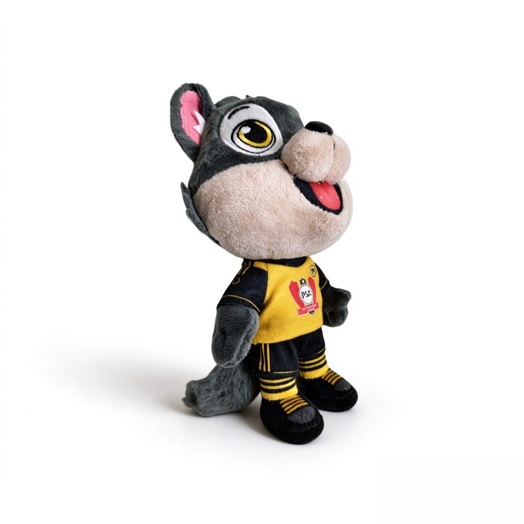 Grey Soft Smiling Wolf Plush Gifts Wholesale Mascot Animal Toys