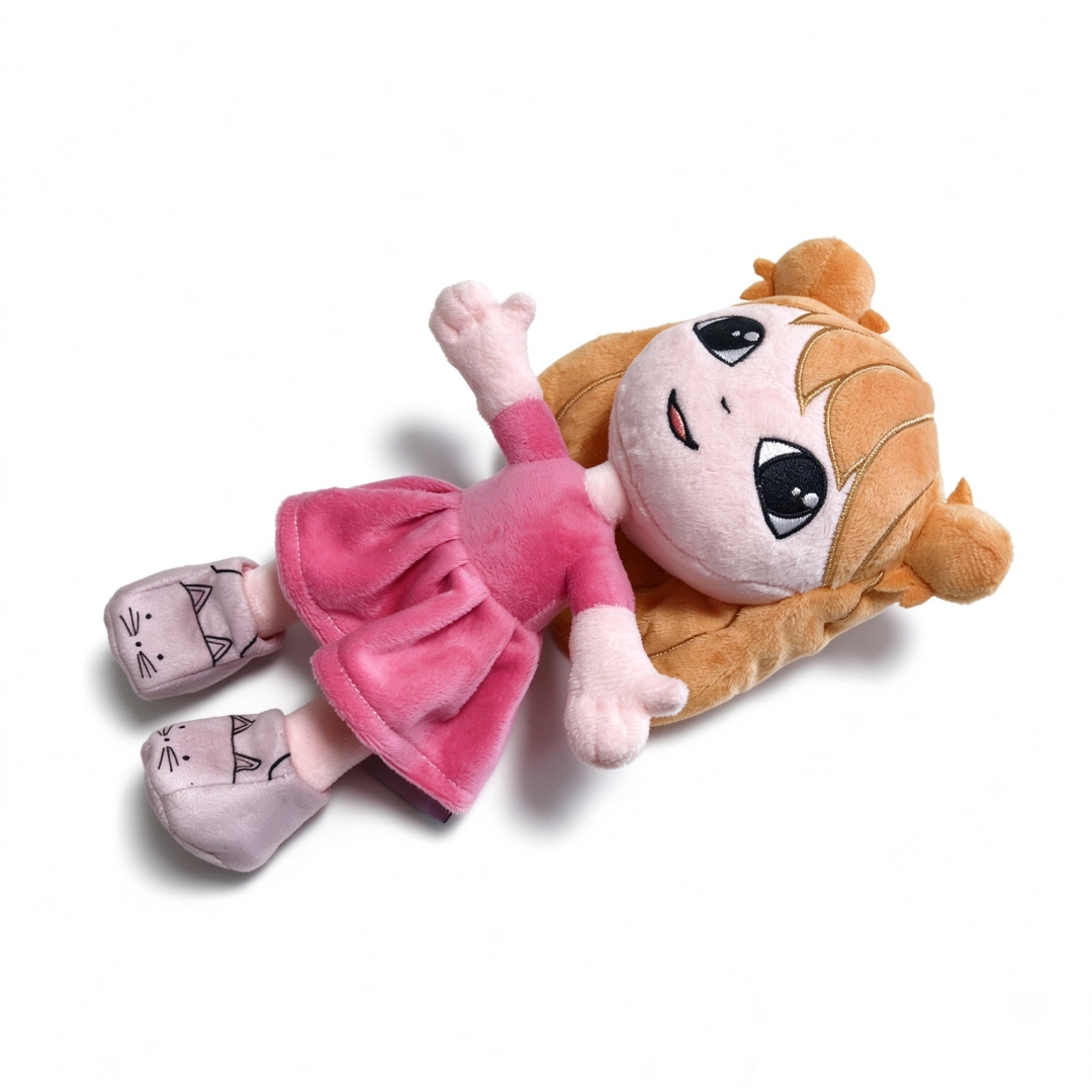 My little pink girl first plush gift mascot factory wholesale OEM soft custom stuffed fairy doll toy