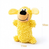 Yellow Blue Dog Mop Plush Soft Chewy Squeaky Custom Pet Toys