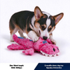 Durable Pink Crocodile Plush Dog Chew Toy For Puppy Interactive Play