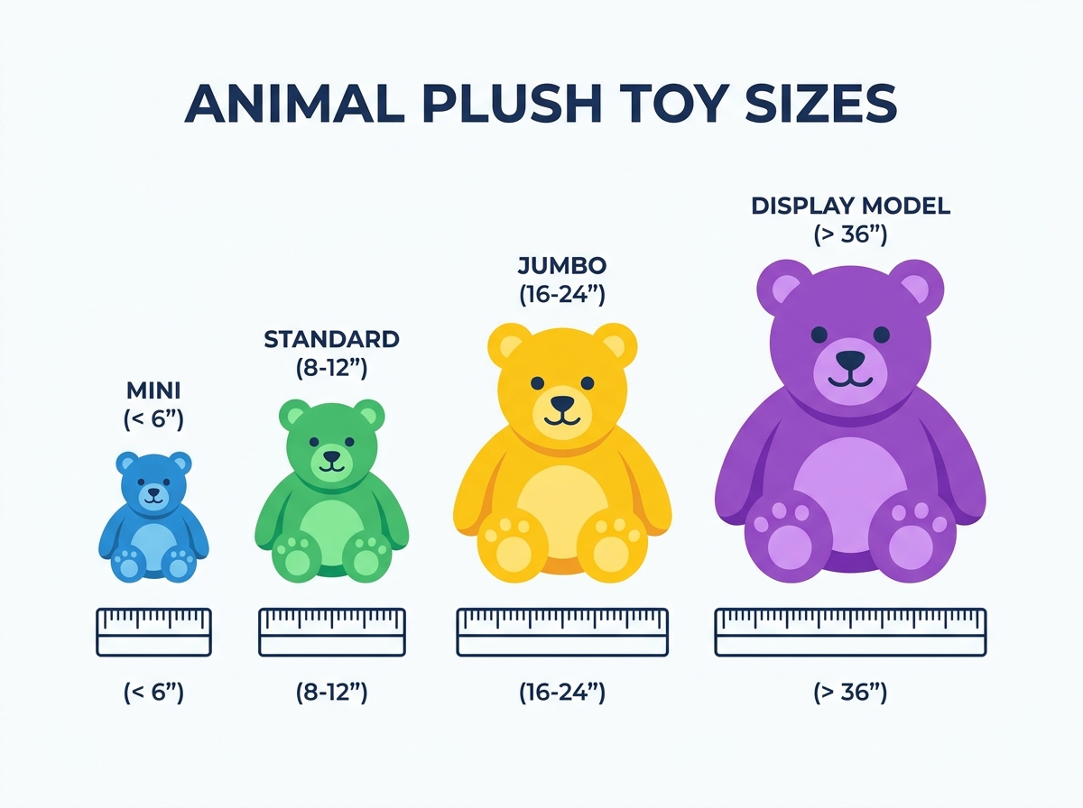 Animal Plush Toy Sizes Comparison