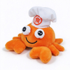 Custom Soft Plush Adorable chef Crab Keychain Toys