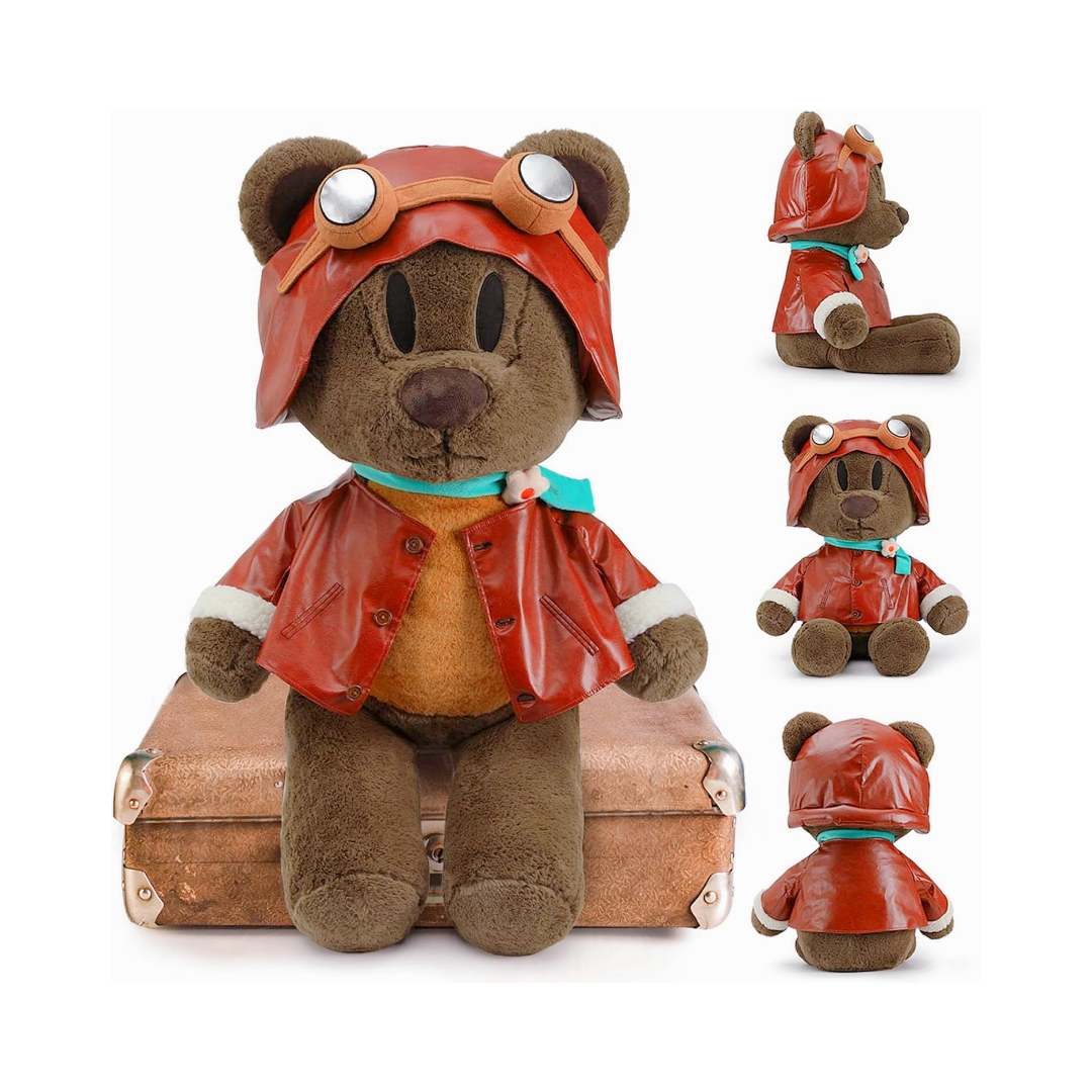 Vintage Pilot Brown Teddy Bear Custom Plush Toy Gift For Kids