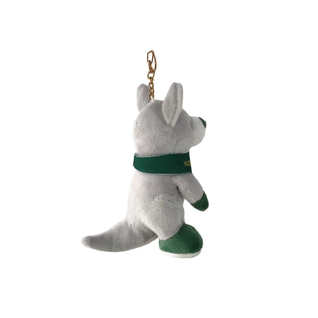 Kangaroo Grey Backpack Grey Soft Keychain Plush Wholesale Animal Toys