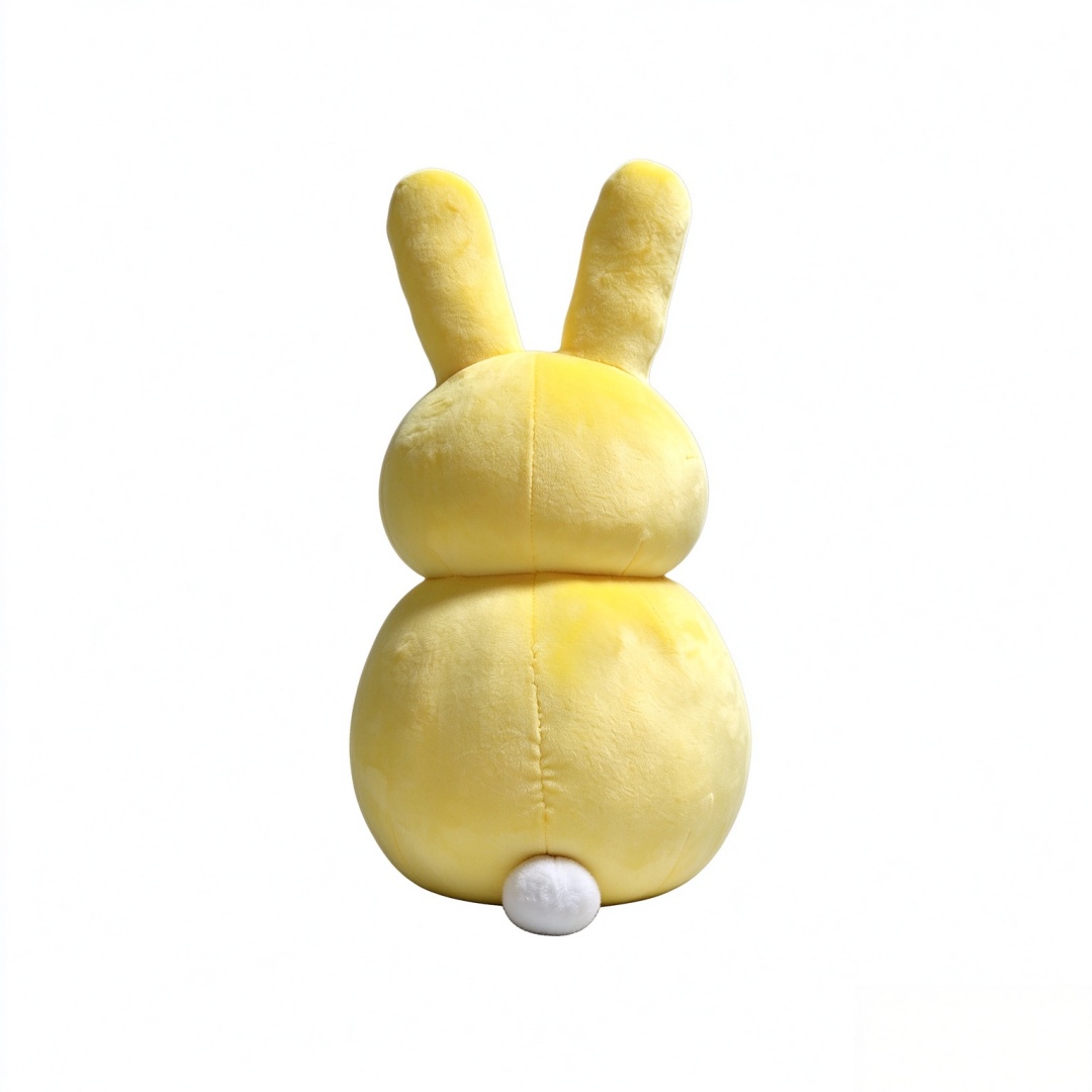 Yellow Spandex Soft Strechable Rabbit Stuffed Animal Custom Gift Toy