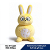 Yellow Spandex Soft Strechable Rabbit Stuffed Animal Custom Gift Toy